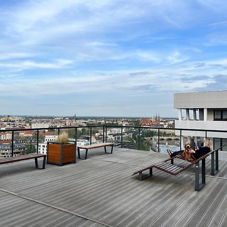 Family House By The River Odra -Panoramic Terrace - 3Room Apartment With 2 Separate Bedrooms And 2 Balconies By Wroapart-Pl- Perfect For Family & Business Stays Breslau Exterior foto