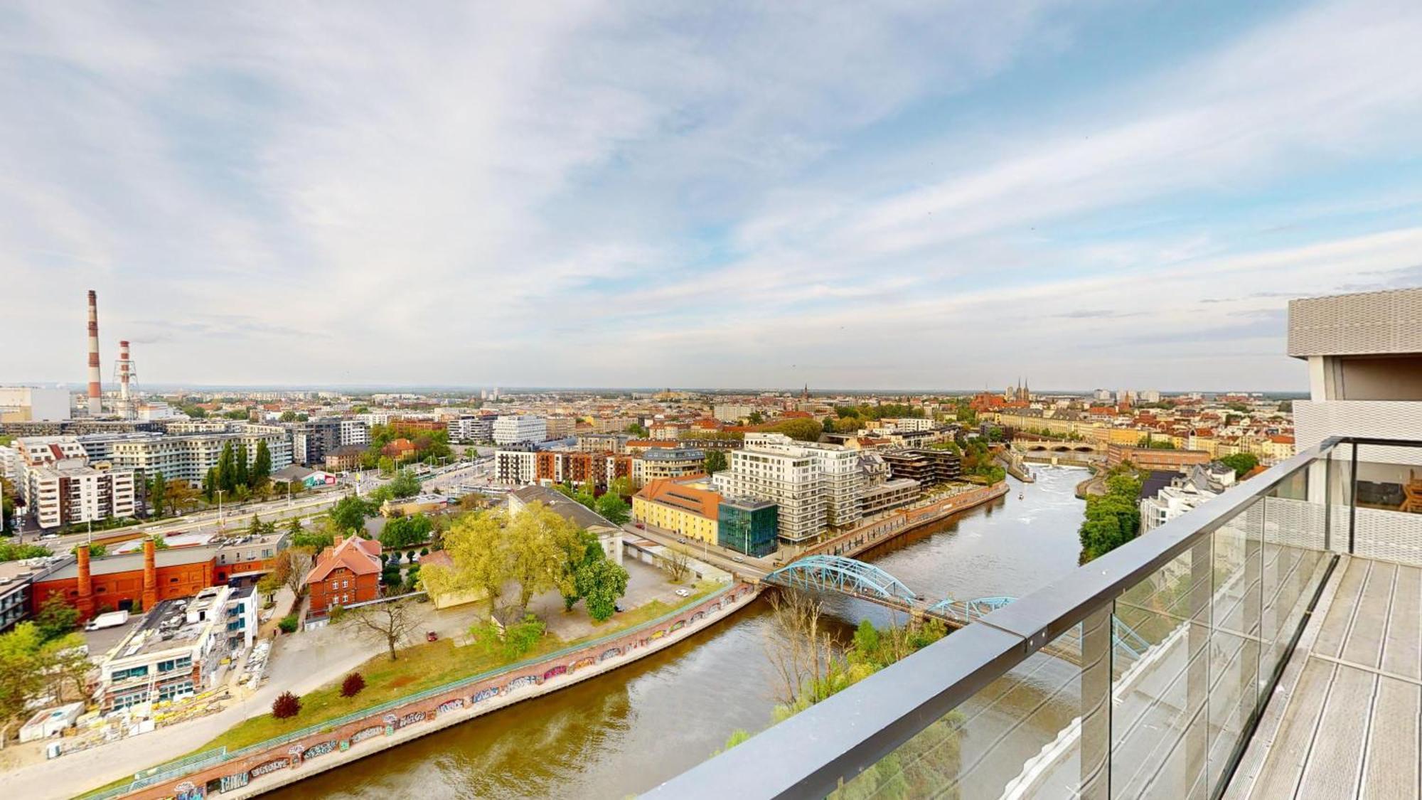 Family House By The River Odra -Panoramic Terrace - 3Room Apartment With 2 Separate Bedrooms And 2 Balconies By Wroapart-Pl- Perfect For Family & Business Stays Breslau Exterior foto